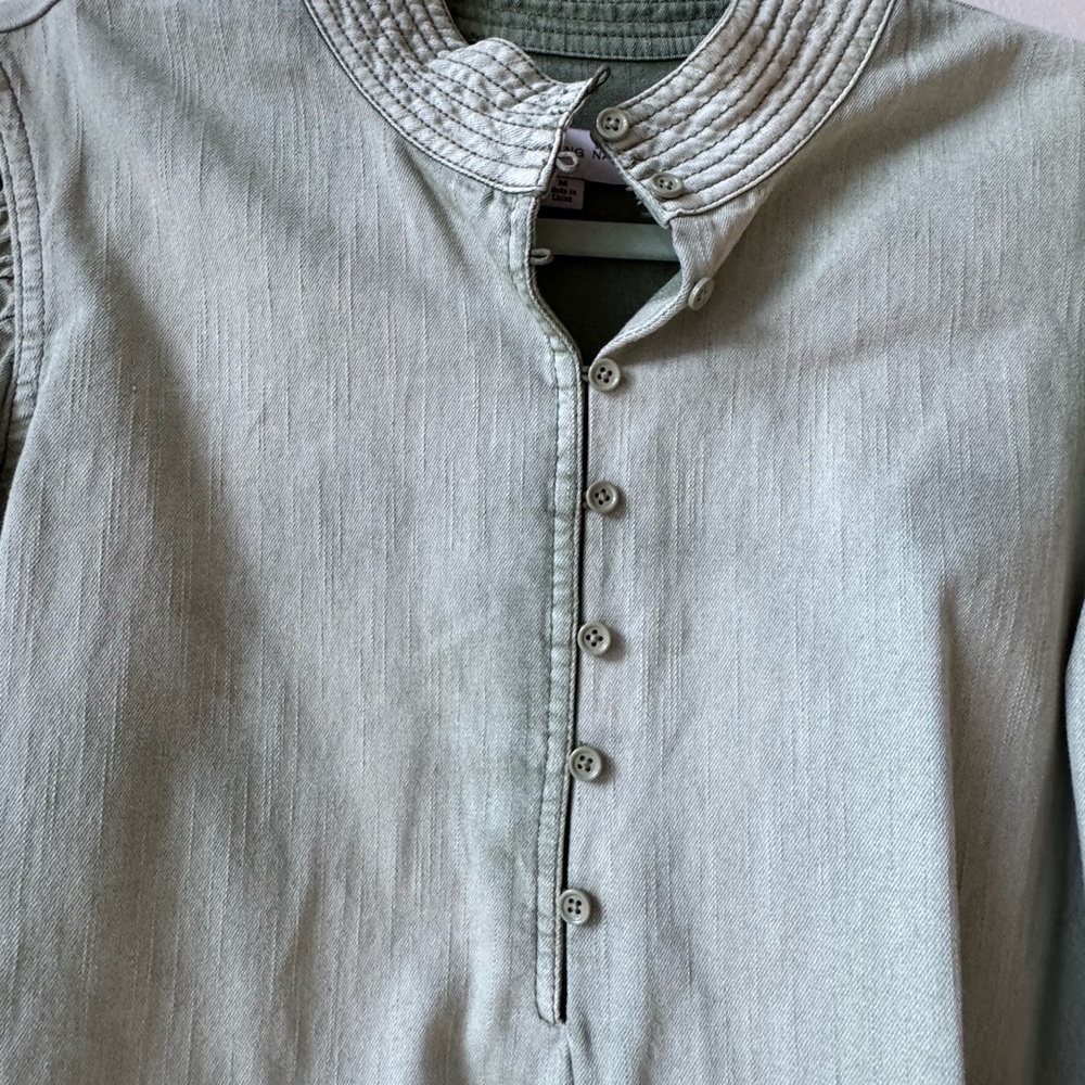 Something Navy Size Medium Chambray Light Green D… - image 8